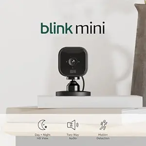 Blink Mini Camera – 1080p HD Indoor Security with Night Vision & Motion Detection