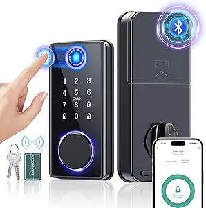 Keyless Entry Smart Deadbolt Lock – Fingerprint & App Control