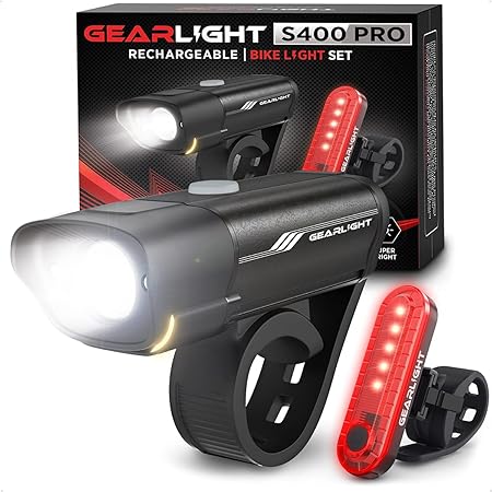 GearLight Rechargeable Bike Light Set – 2-in-1 LED (2025)