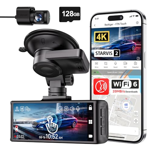REDTIGER 4K Dash Cam Front and Rear STARVIS 2 Sensor